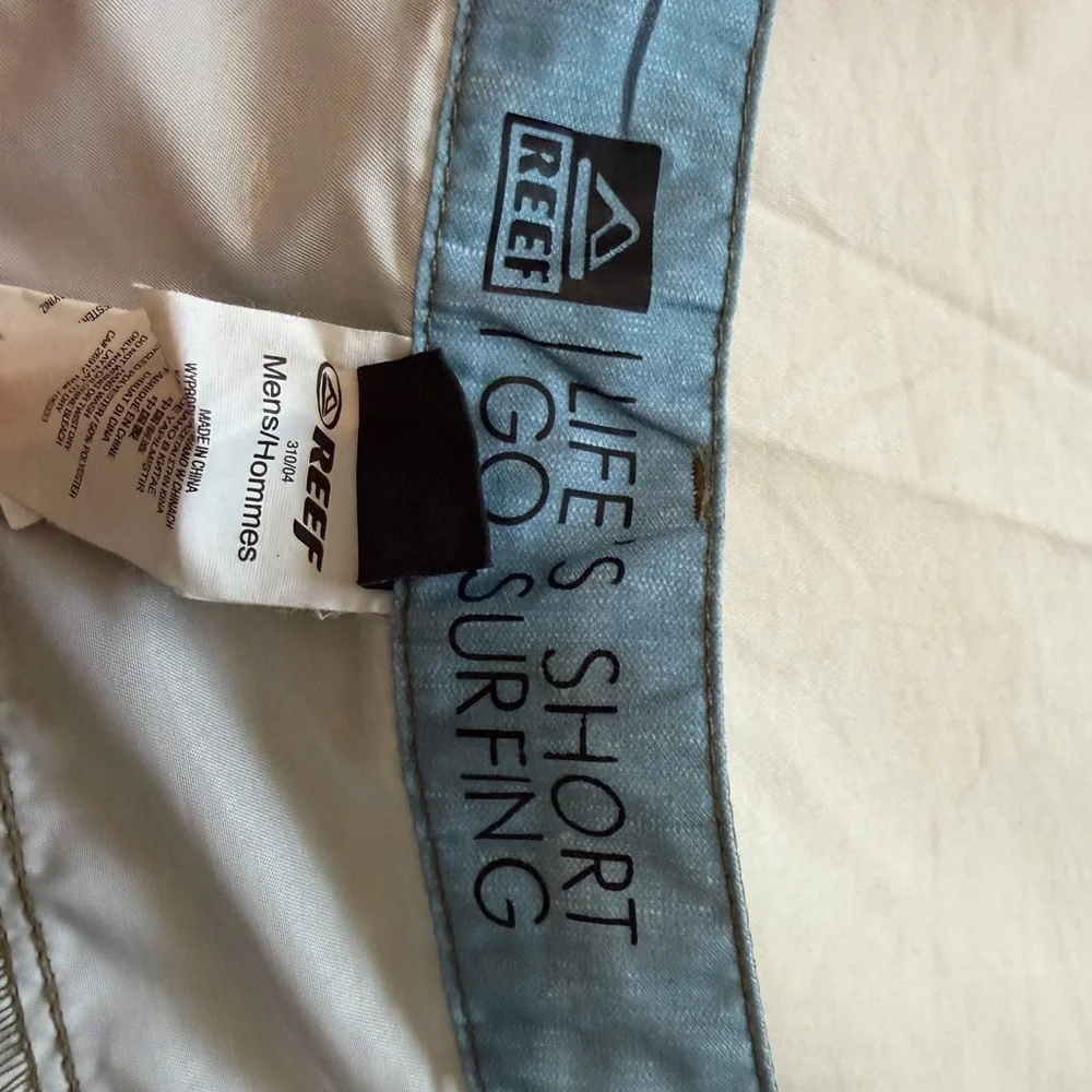 Reef Tan Flat Front Shorts